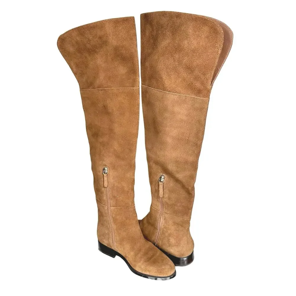 J. Crew | Women | Rich Walnut Over The Knee Suede Leather Riding Boots | Size 5